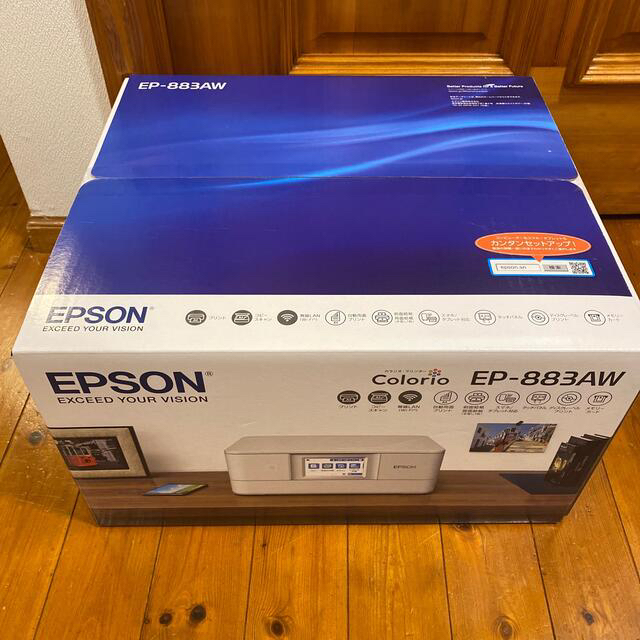 EPSON(エプソン)のエプソン プリンター インクジェット複合機 EP-883AW ホワイト(白) スマホ/家電/カメラのPC/タブレット(PC周辺機器)の商品写真