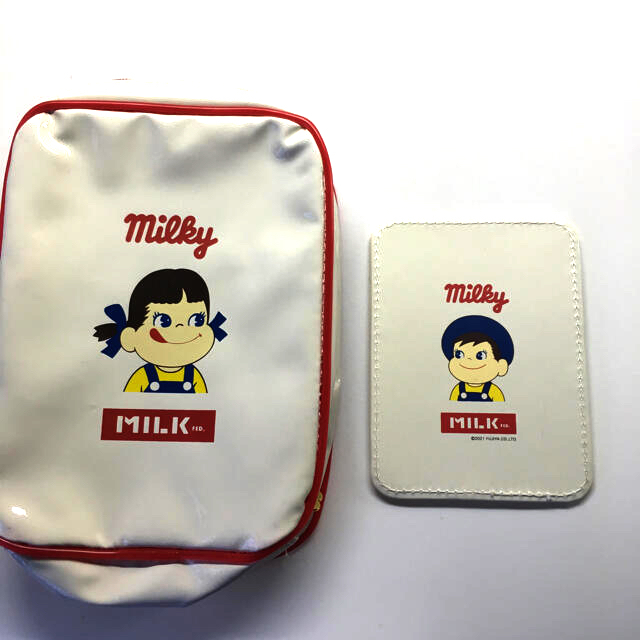 MILKFED.(ミルクフェド)の【mini 21年4月付録】MILKFED. ペコちゃんポーチ＆ポコちゃんミラー レディースのファッション小物(ポーチ)の商品写真