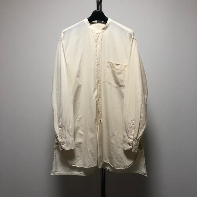 希少ECRU コモリシャツ COMOLI Band Collar Shirt