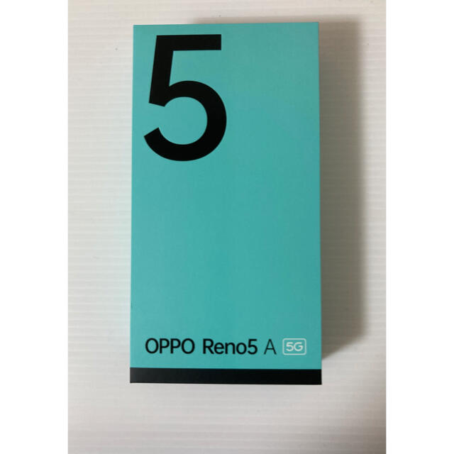 希少デュアルsim　OPPO Reno5A シルバーブラック未使用 simフリースマートフォン/携帯電話