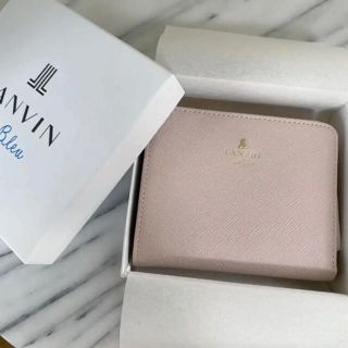 ランバンオンブルー(LANVIN en Bleu)のLANVIN オンブルー 新品 箱付き ミニ財布 財布 二つ折り ピンク(財布)