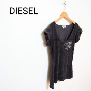 ディーゼル(DIESEL)のDIESEL フリル袖 デザインTシャツ(Tシャツ(半袖/袖なし))