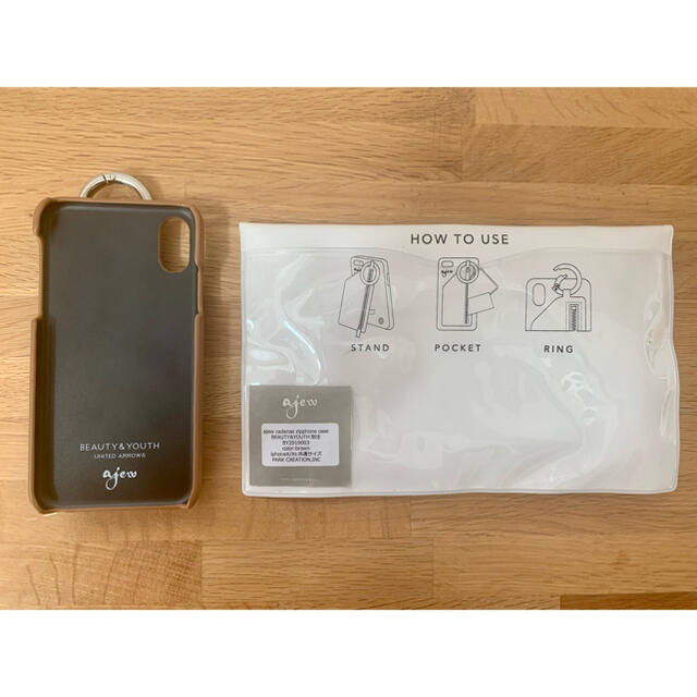 BEAUTY&YOUTH UNITED ARROWS(ビューティアンドユースユナイテッドアローズ)の【美品】ajew エジュー　zipphone case  iPhoneX/Xs用 スマホ/家電/カメラのスマホアクセサリー(iPhoneケース)の商品写真