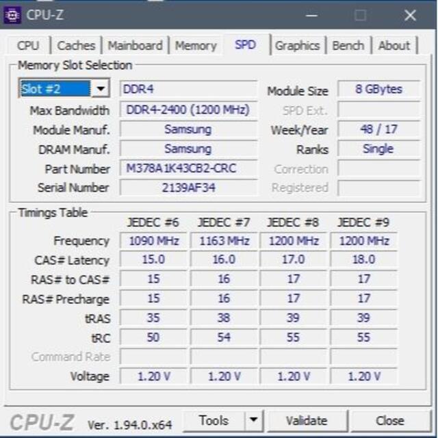 メモリ Samsung 16GB (8GBx2) DDR4-2400T ^13 4