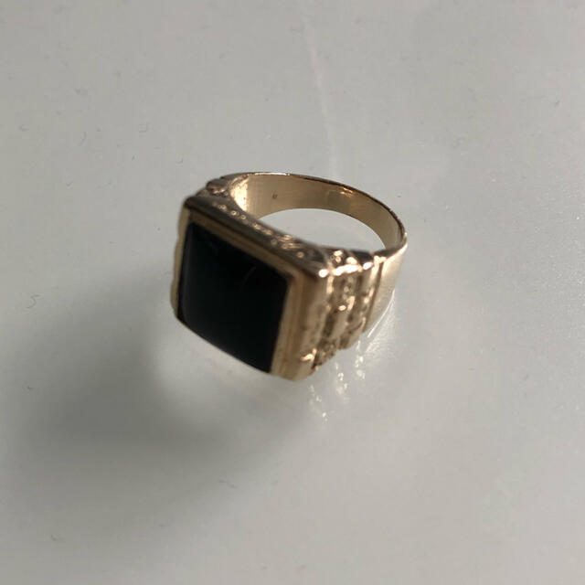 The Mysterious & Magical Apollo Pinky Ring Gold - Green Onyx