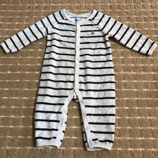 ベビーギャップ(babyGAP)のベビーギャップ　くまさんボーダーロンパース(ロンパース)