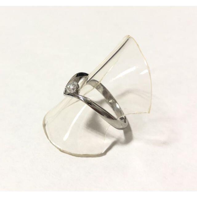 ☆仕上済☆ Pt900 プラチナ ダイヤモンドリング 1ヶ石 #11 V型 レディースのアクセサリー(リング(指輪))の商品写真