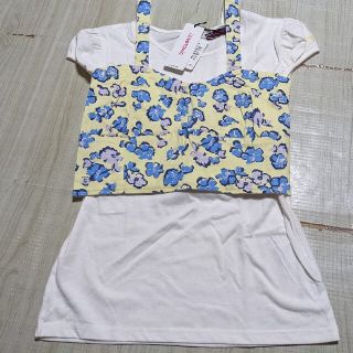 ラブトキシック(lovetoxic)の★特価★ ラブトキシック 花柄ビスチェ Tシャツ セット イエロー L(Tシャツ/カットソー)