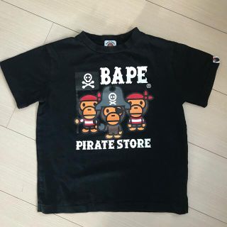 アベイシングエイプ(A BATHING APE)のA BATHING APE キッズ　120-130cmTシャツ黒(Tシャツ/カットソー)