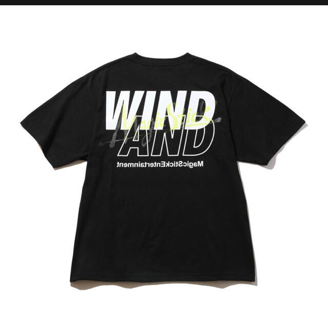 MAGICSTICK×WIND AND SEA Tシャツ　黒　Lサイズ メンズのトップス(Tシャツ/カットソー(半袖/袖なし))の商品写真