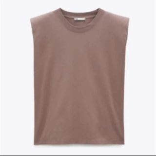 ザラ(ZARA)のZARA 肩パッド　ショルダーパッドトップス(Tシャツ(半袖/袖なし))