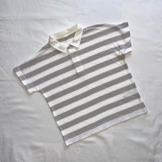 ムジルシリョウヒン(MUJI (無印良品))の★ 無印良品 MUJI ボーダートップス 襟付き 100-110 ★(Tシャツ/カットソー)