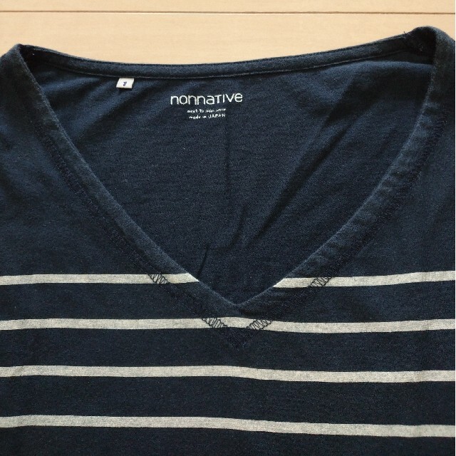 nonnative(ノンネイティブ)のnonnative(ノンネイティブ) ボーダー七分袖Tシャツ 表示サイズ：1 メンズのトップス(Tシャツ/カットソー(七分/長袖))の商品写真