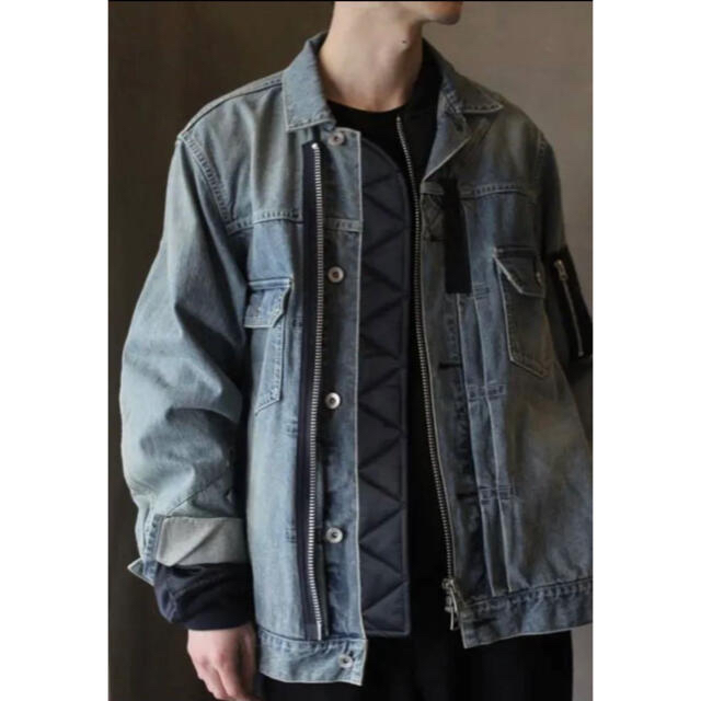 メンズ sacai 21ss MA1 Denim Blouson 2ジャケット-