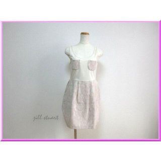 ジルスチュアート(JILLSTUART)のジルスチュアート★異素材花柄ノースリーブワンピース★size2★新品(ひざ丈ワンピース)