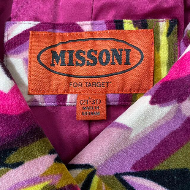 MISSONI(ミッソーニ)のミッソーニ　ベロアトレンチコート　2歳3歳 キッズ/ベビー/マタニティのキッズ服女の子用(90cm~)(コート)の商品写真