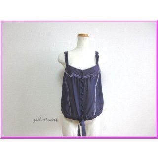 ジルスチュアート(JILLSTUART)のジルスチュアート★ベロア使いノースリーブブラウス★パープル紫★sizeＳ★新品(シャツ/ブラウス(半袖/袖なし))