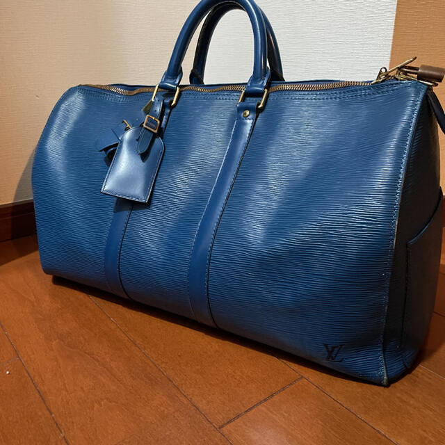 ヴィトン エピ ボストンバッグ キーポル55 M42955 ブルー a