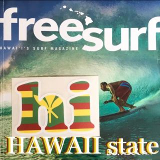 クイックシルバー(QUIKSILVER)のhiステイトHawaiiハワイ限定型抜きStateフラッグダイカットステッカー(その他)