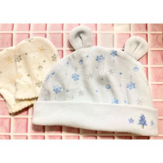 ニシキベビー(Nishiki Baby)の美品 新生児 ベビー帽子 冬 (帽子)