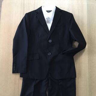 コムサイズム(COMME CA ISM)のコムサイズム　黒　ウールスーツ　140(ドレス/フォーマル)