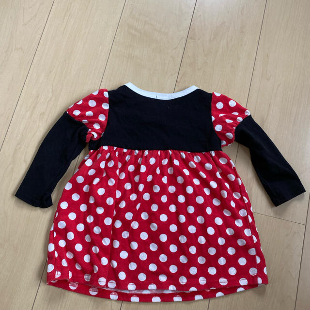 ミニーちゃんワンピース　90センチ キッズ/ベビー/マタニティのキッズ服女の子用(90cm~)(ワンピース)の商品写真