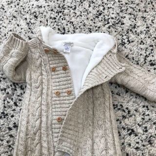 ベビーギャップ(babyGAP)の裏起毛　ロンパース　ベビーアウター　冬(ニット/セーター)