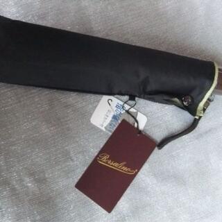 ボルサリーノ(Borsalino)の新品◆ボルサリーノ◆紳士用 折りたたみ傘 日本製60cm黒×黄色系　約210g(傘)