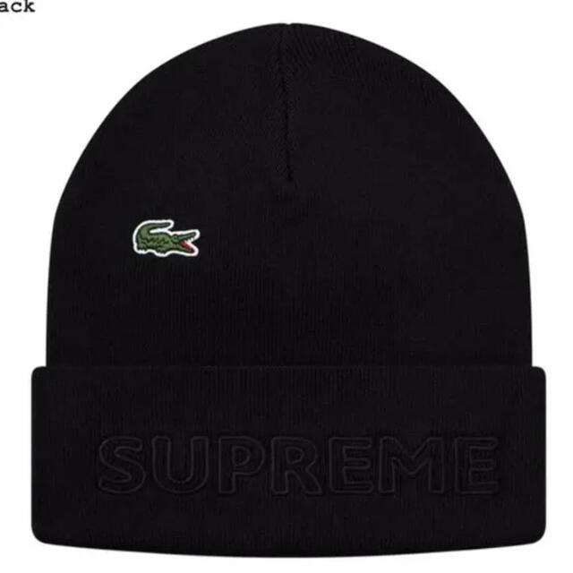 Supreme(シュプリーム)のsupreme lacoste beanie black メンズの帽子(ニット帽/ビーニー)の商品写真