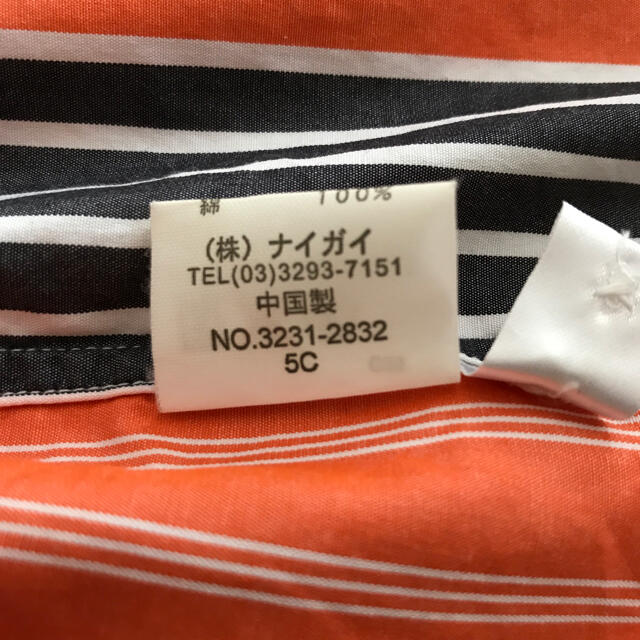 Ralph Lauren(ラルフローレン)の【Ralph Lauren】キッズ 120 長袖 シャツ オレンジ ストライプ キッズ/ベビー/マタニティのキッズ服男の子用(90cm~)(Tシャツ/カットソー)の商品写真