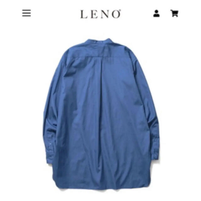 YAECA(ヤエカ)のleno&coバンドカラーシャツ　美品 レディースのトップス(シャツ/ブラウス(長袖/七分))の商品写真