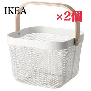 イケア(IKEA)のIKEA  RISATORP リーサトルプ バスケット ホワイト(バスケット/かご)