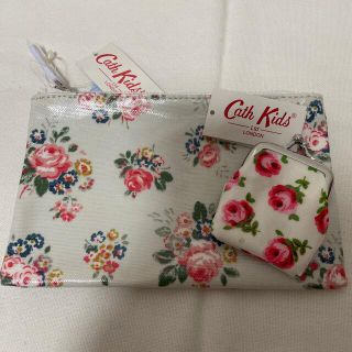 キャスキッドソン(Cath Kidston)の【新品・未使用】Cath Kidston　フラットポーチ/コインケースセット(ポーチ)