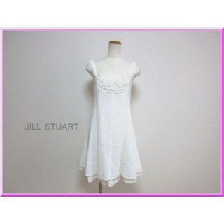 ジルスチュアート(JILLSTUART)のジルスチュアートJILLSTUART★ノースリーブワンピース★ホワイト白★新品(ミニワンピース)