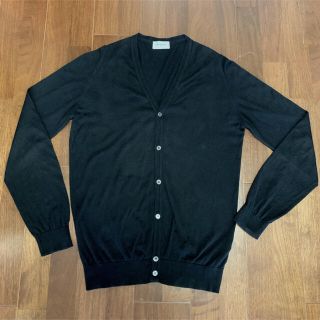 ジョンスメドレー(JOHN SMEDLEY)のジョンスメドレー JOHN SMEDLEY カーディガン 黒 M コットン(カーディガン)