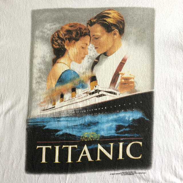 激レア希少　タイタニック　ホワイト　XL 名シーン　Movie Tシャツ