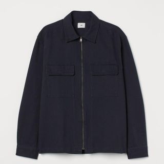 エイチアンドエム(H&M)のフロントジップジャケット　ダークブルー　新品未使用　(ブルゾン)