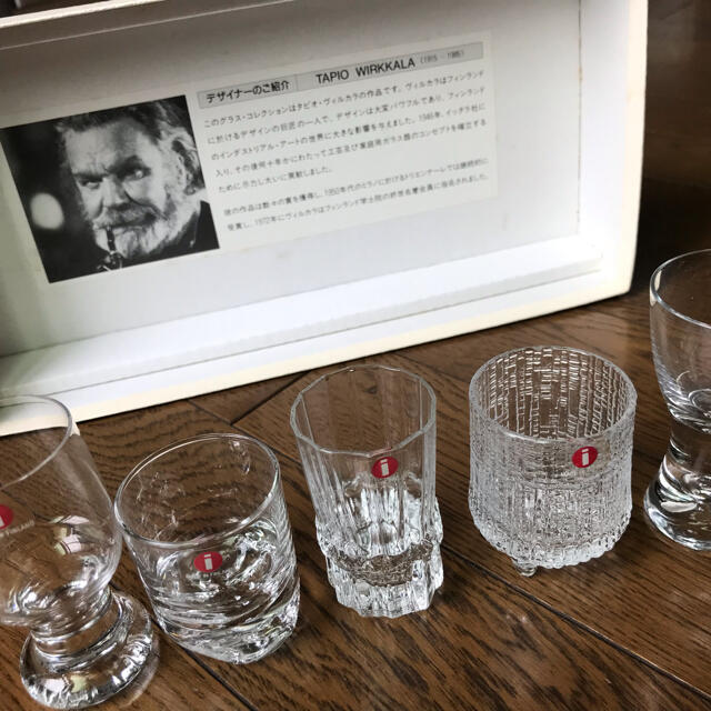 iittala - 未使用 iittala タピオ・ヴィルカラ☆ショットグラス 5個