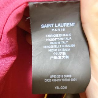 SAINT LAURENT PARIS ウエスタンシャツ シルクベルベット