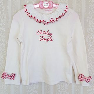 シャーリーテンプル(Shirley Temple)のシャーリーテンプル♥袖ギンガム赤リボンカットソー♥110cm(Tシャツ/カットソー)