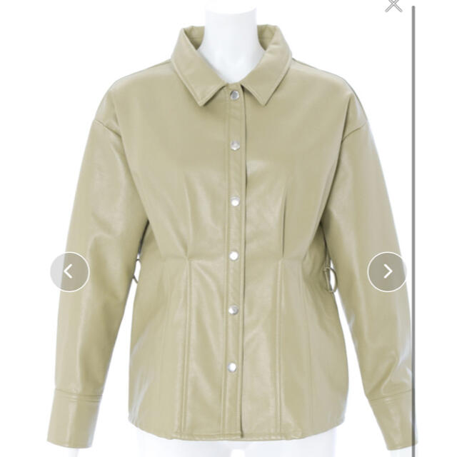 clear(クリア)のレザーシャツジャケット レディースのジャケット/アウター(ライダースジャケット)の商品写真