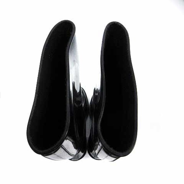 グッチ レインブーツ インターロッキングGG ロング ラバー 37 24cm 黒