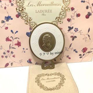 レメルヴェイユーズラデュレ(Les Merveilleuses LADUREE)の未使用 廃盤 ハンドミラー ゴールド LADUREE(ミラー)