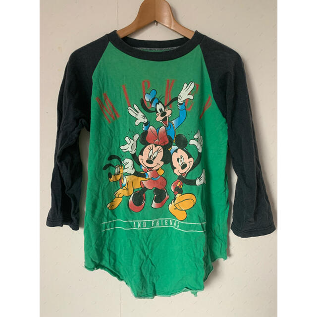 Disney(ディズニー)の古着＊ディズニーベースボールT レディースのトップス(Tシャツ(長袖/七分))の商品写真