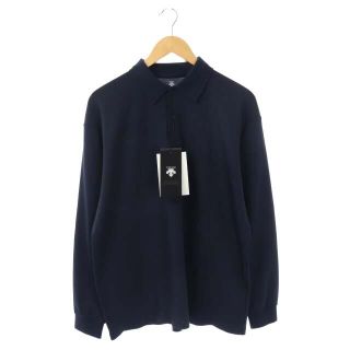 デサント(DESCENTE)のデサント POLO L/S SHIRT ポロシャツ 長袖 M 紺 ネイビー(ポロシャツ)