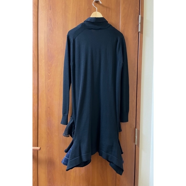sacai サカイ ニット ミニワンピース ブラック 1 www.facillogistica