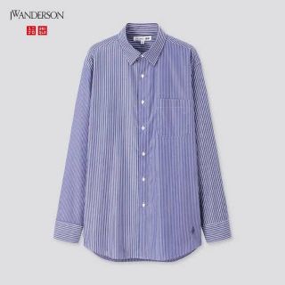 ユニクロ JW ANDERSON ストライプシャツ ブルー