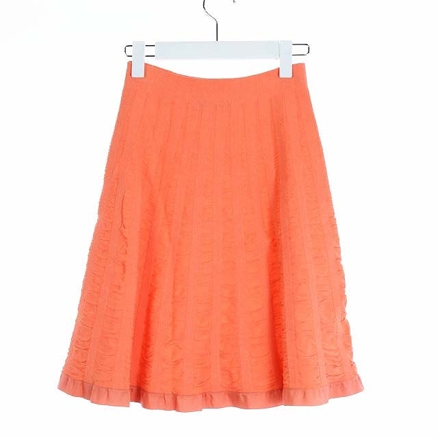 Blumarine(ブルマリン)のブルマリン Blumarine フレアスカート ニット 40 M オレンジ レディースのスカート(ひざ丈スカート)の商品写真