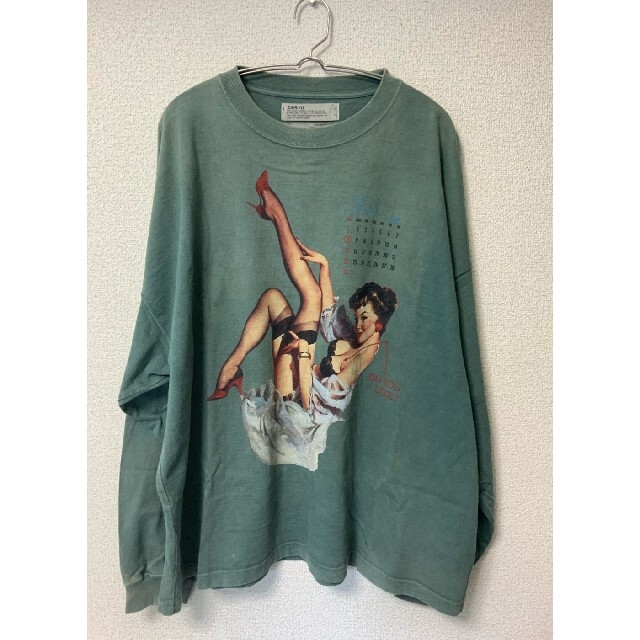 dairiku ロングTシャツ ピンラップガール