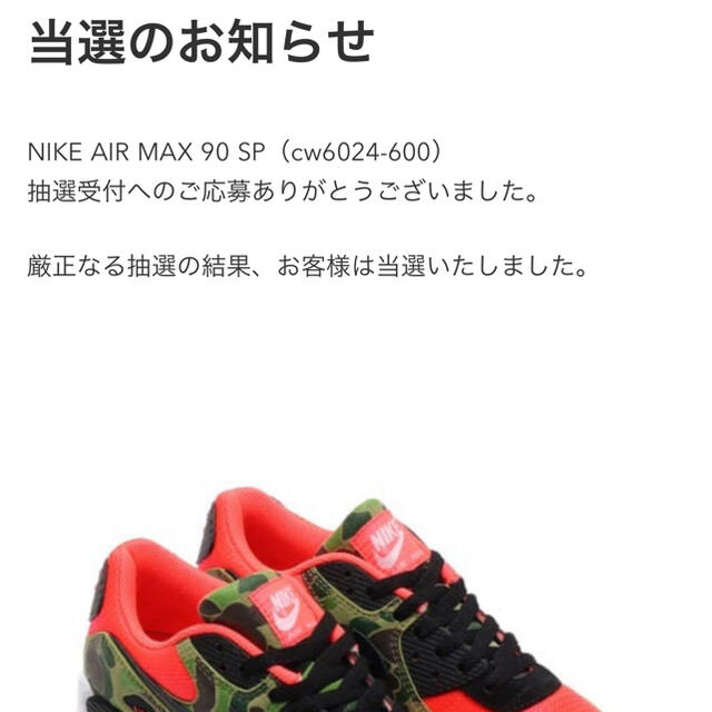 NIKE(ナイキ)の【26cm】NIKE AIR MAX 90 SP 20SP-S メンズの靴/シューズ(スニーカー)の商品写真